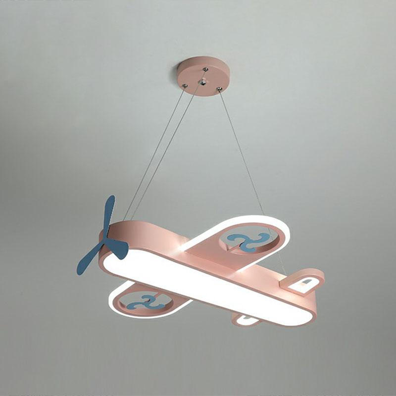 Airplane Shape Child Room Chandelier Lamp Acrylic Contemporary LED Hanging Lighting - Rebooters