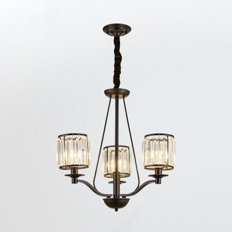 Bedroom Chandelier Light Contemporary Black Ceiling Lamp - Rebooters