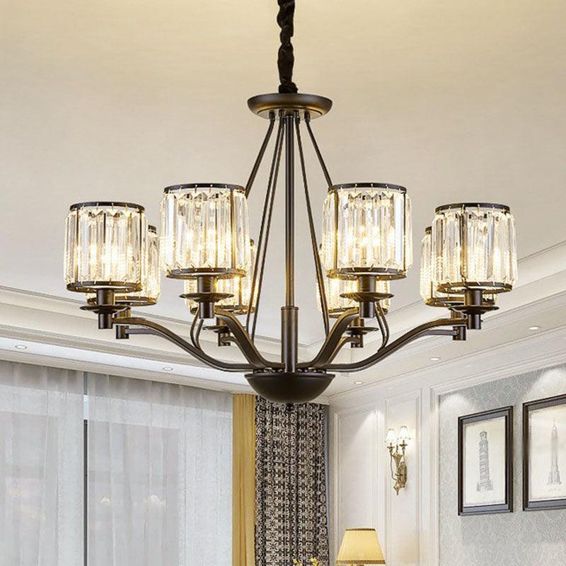Bedroom Chandelier Light Contemporary Black Ceiling Lamp - Rebooters