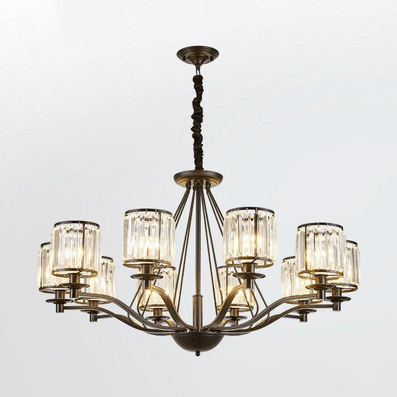 Bedroom Chandelier Light Contemporary Black Ceiling Lamp - Rebooters