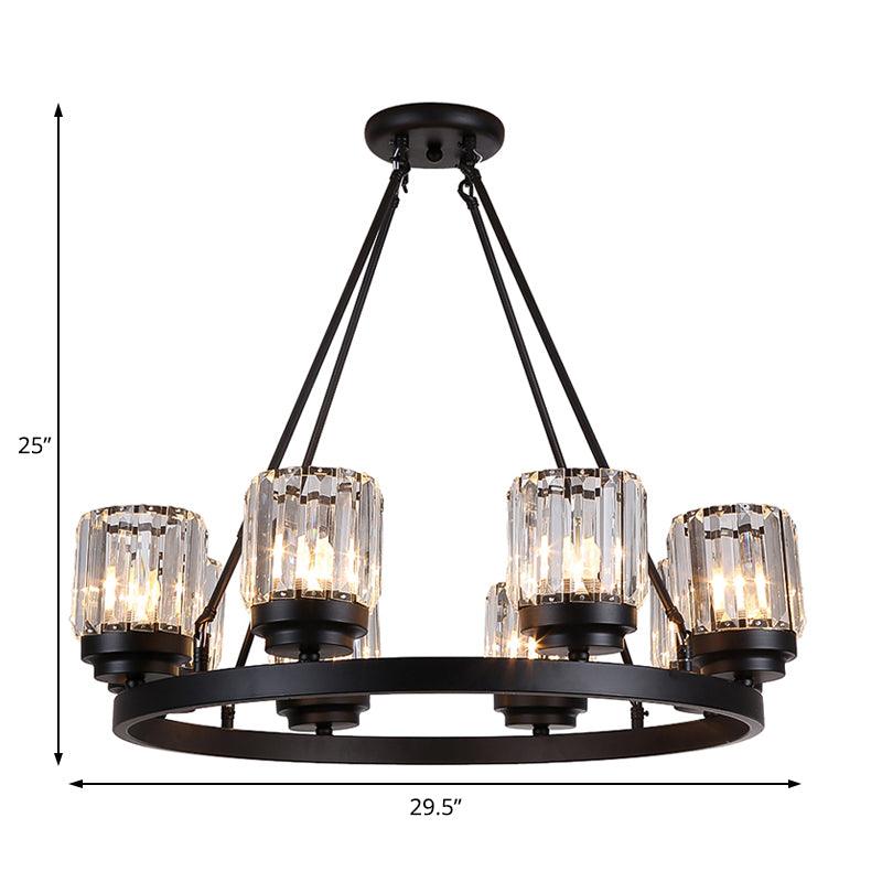3/6/8 Lights Bedroom Chandelier Lighting Contemporary Black - Rebooters