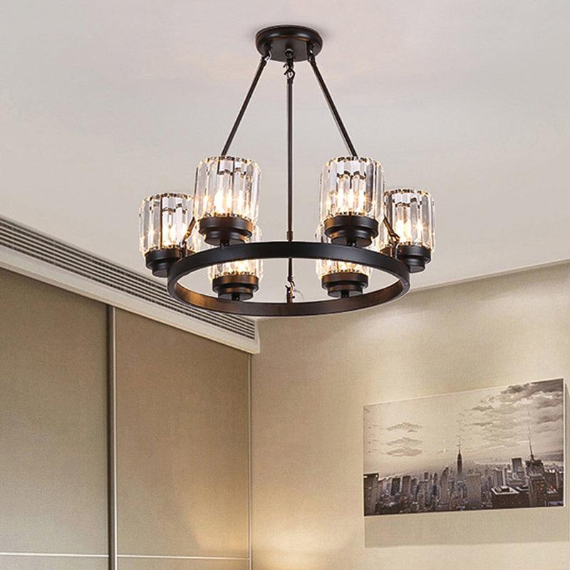 3/6/8 Lights Bedroom Chandelier Lighting Contemporary Black - Rebooters