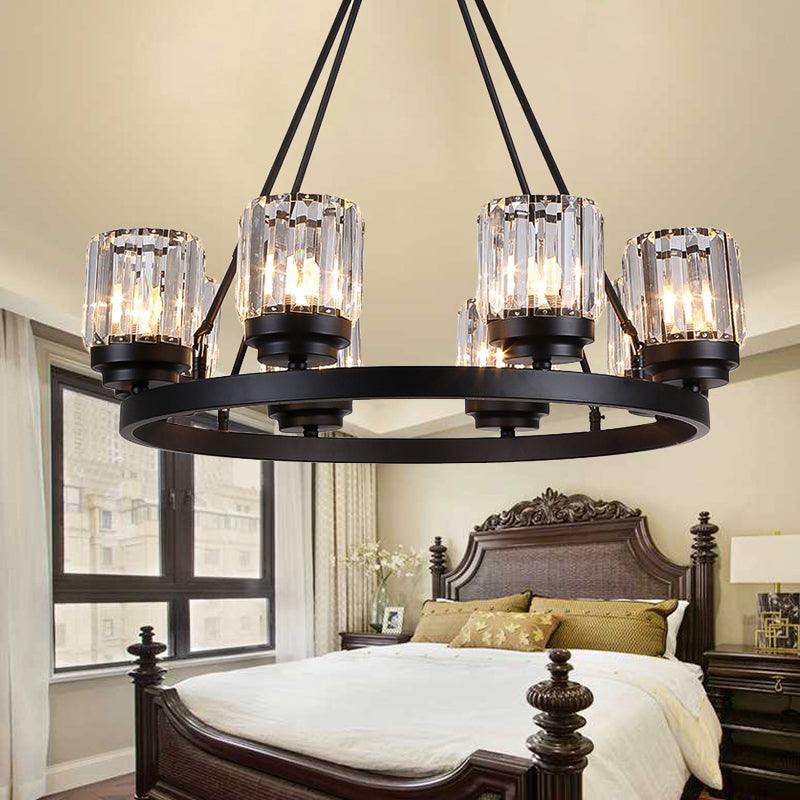 3/6/8 Lights Bedroom Chandelier Lighting Contemporary Black - Rebooters