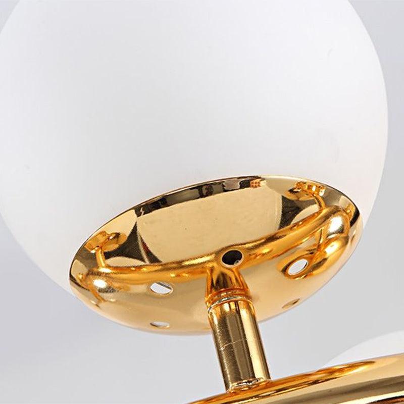Balls Chandelier Postmodern White Glass 16 Lights Gold Pendant Light - Rebooters
