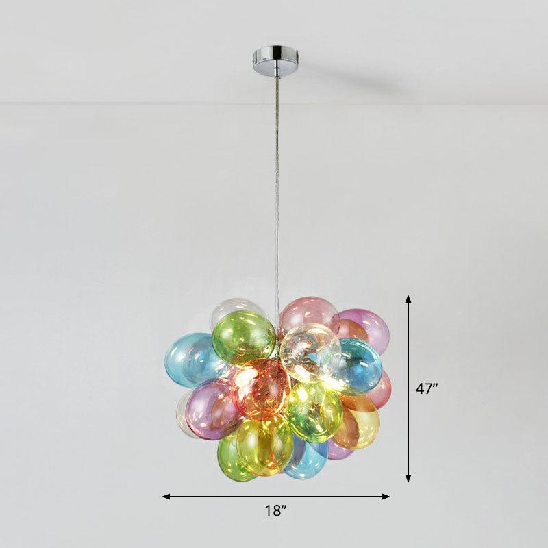 Balloons Kids Bedroom Chandelier Multicolored Glass Lamp - Rebooters