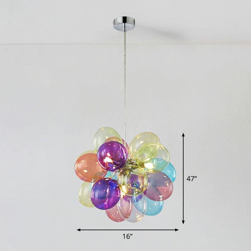 Balloons Kids Bedroom Chandelier Multicolored Glass Lamp - Rebooters