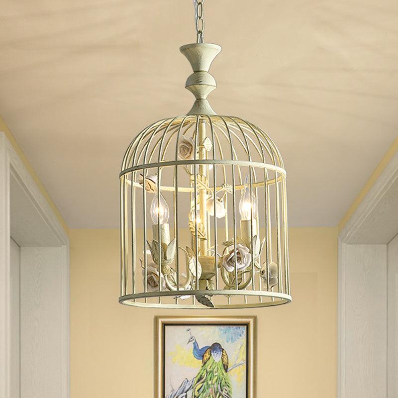 Birdcage Metal Hanging Light Fixture Rustic 3/5 Lights Chandelier - Rebooters