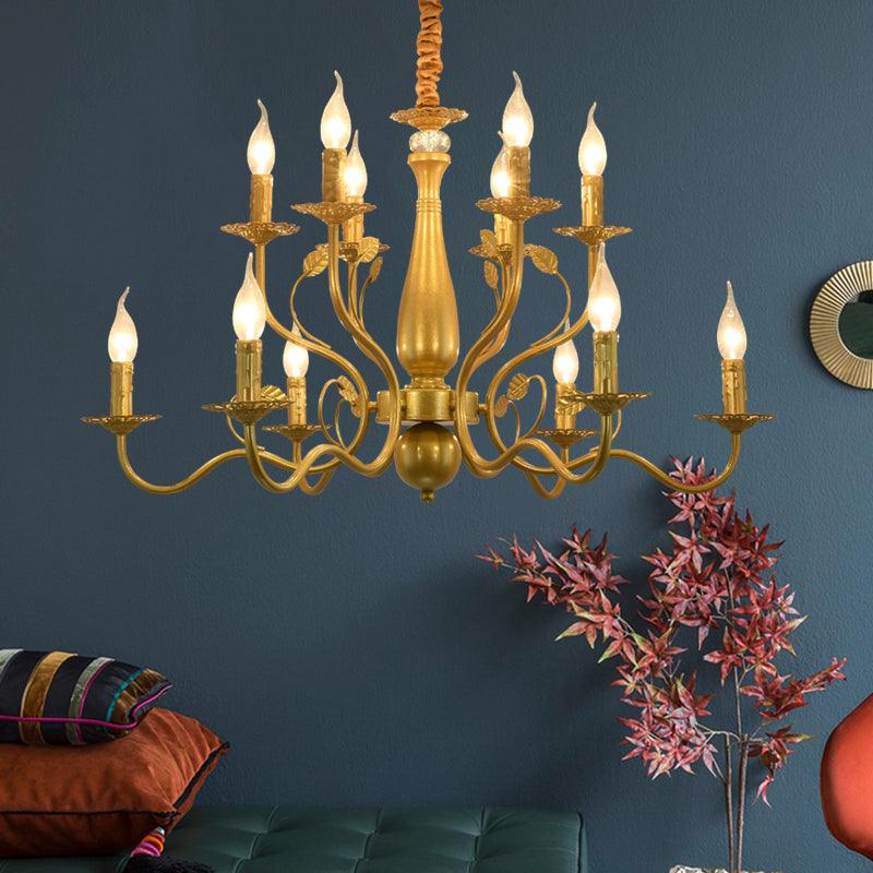 5/12/16 Lights Metal Pendant Chandelier Rustic Black Gold Fixture - Rebooters