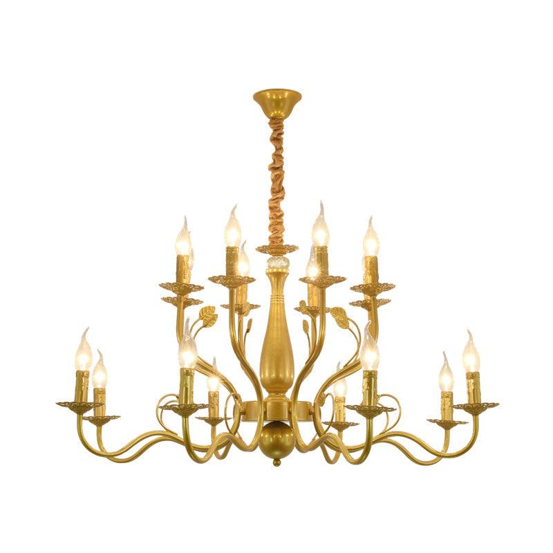 5/12/16 Lights Metal Pendant Chandelier Rustic Black Gold Fixture - Rebooters