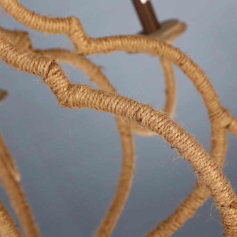 12 Bulbs Candle Ceiling Chandelier Rustic Metal Lighting Beige - Rebooters