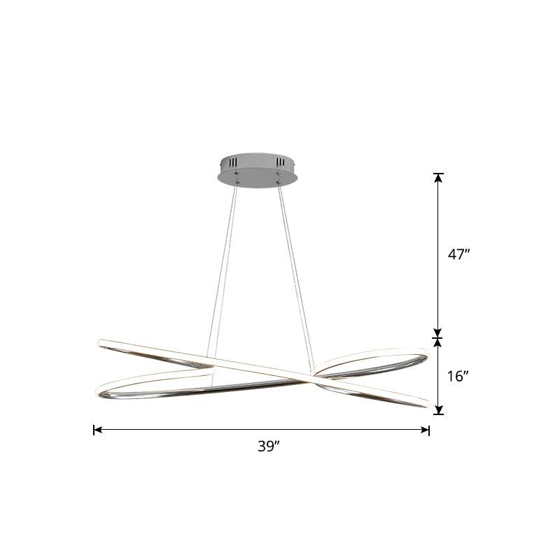 Aluminum Twist Hanging Lamp Artistic LED Chandelier Pendant Light - Rebooters