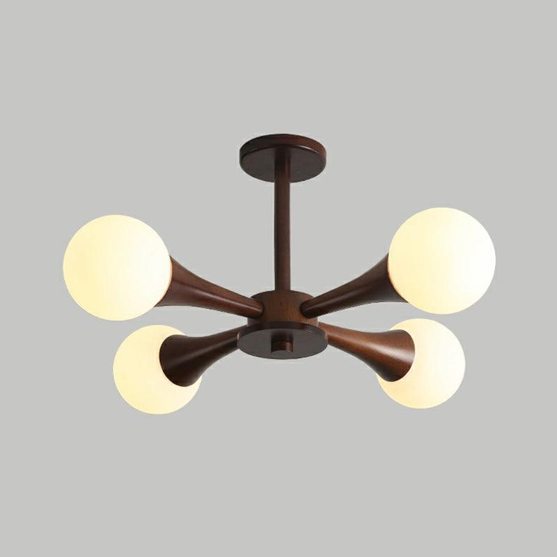 Ball Pendant Lighting Fixture Simplicity Opal Glass Lamp - Rebooters