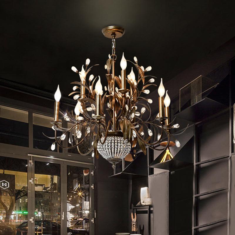 9 Bulbs Branch Ceiling Chandelier Contemporary Metal Fixture - Rebooters