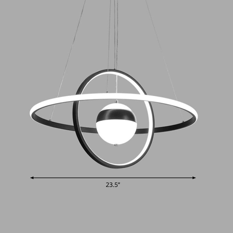 Ball and Ring Shaped Chandelier Minimalistic Acrylic Light - Rebooters