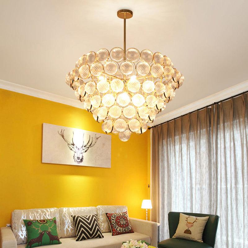 23.5"/33.5" Wide Bubble Chandelier Lamp Modernism Crystal Beige LED - Rebooters