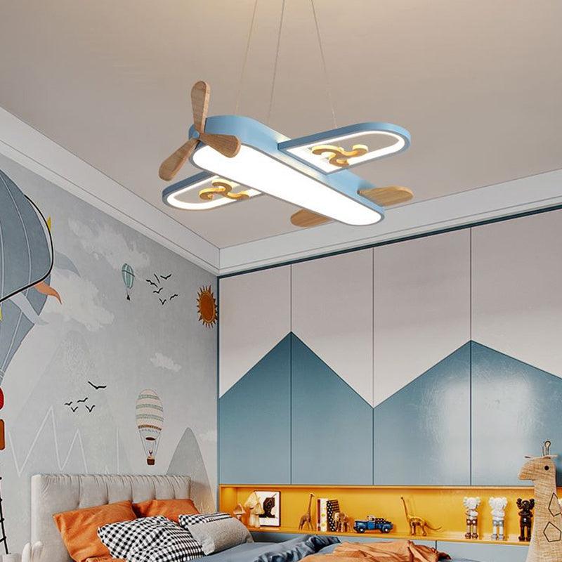 Childrens Plane Shaped Hanging Lamp Acrylic LED Pendant Light - Rebooters