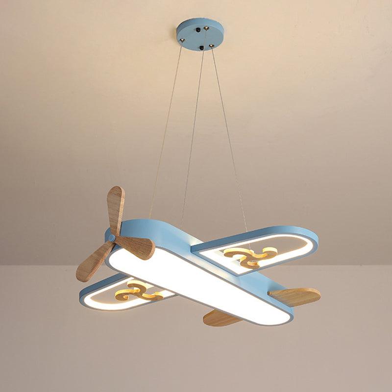 Childrens Plane Shaped Hanging Lamp Acrylic LED Pendant Light - Rebooters