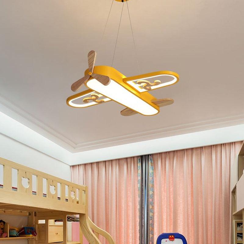 Childrens Plane Shaped Hanging Lamp Acrylic LED Pendant Light - Rebooters
