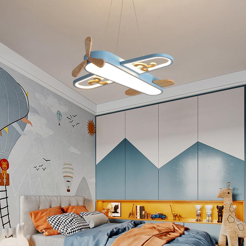 Childrens Plane Shaped Hanging Lamp Acrylic LED Pendant Light - Rebooters