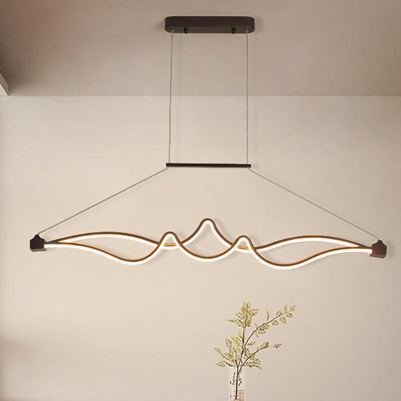 Spiral Acrylic Pendant Chandelier Modernist LED Black Lamp - Rebooters