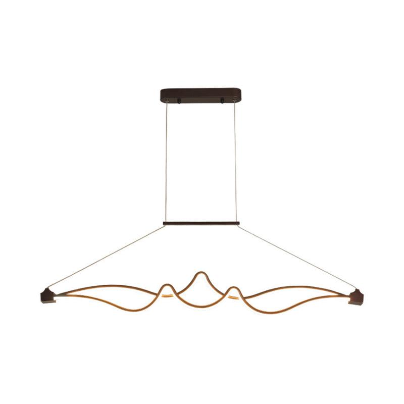 Spiral Acrylic Pendant Chandelier Modernist LED Black Lamp - Rebooters