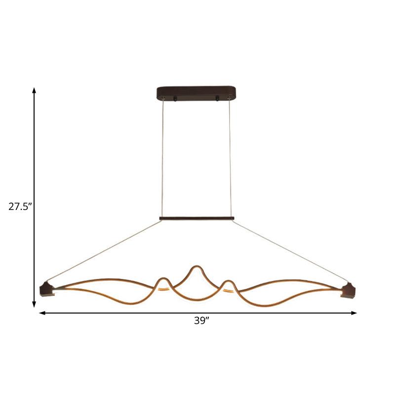 Spiral Acrylic Pendant Chandelier Modernist LED Black Lamp - Rebooters