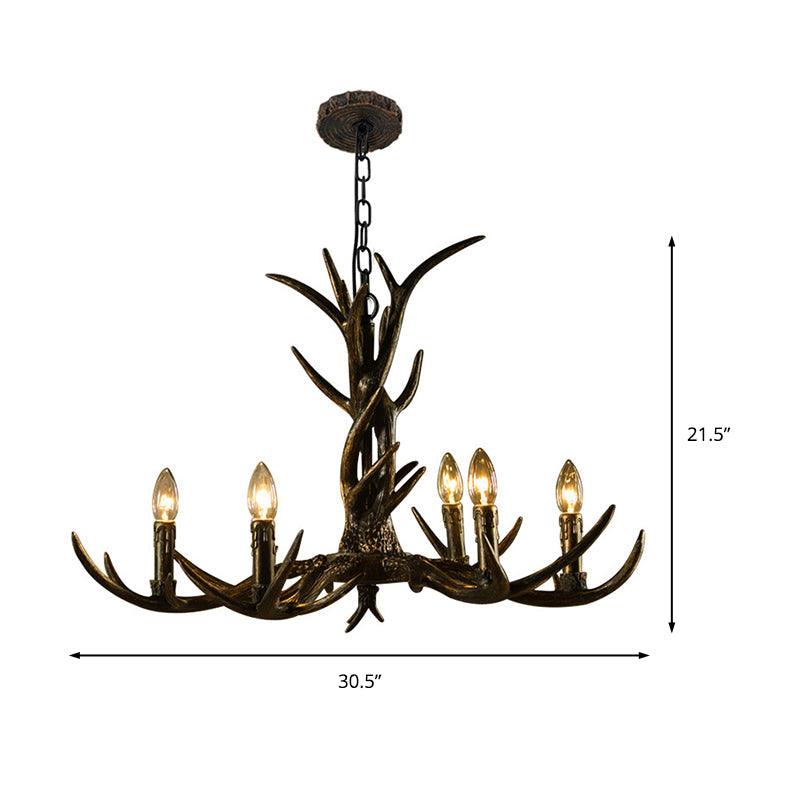 6/8/10-Light Chandelier Light Rustic Study Pendant Brass - Rebooters