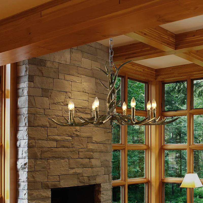 6/8/10-Light Chandelier Light Rustic Study Pendant Brass - Rebooters