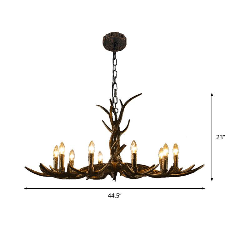 6/8/10-Light Chandelier Light Rustic Study Pendant Brass - Rebooters