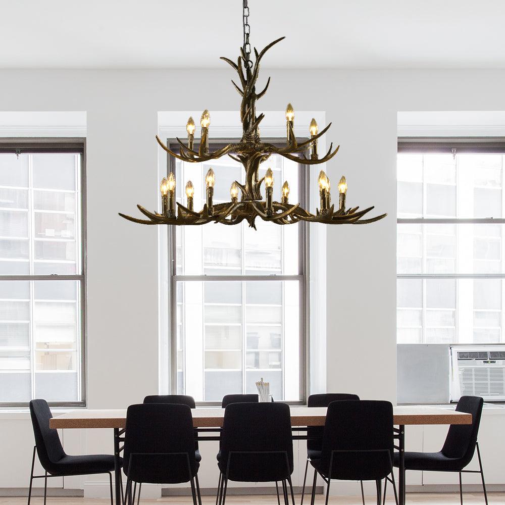 6/8/10-Light Chandelier Light Rustic Study Pendant Brass - Rebooters