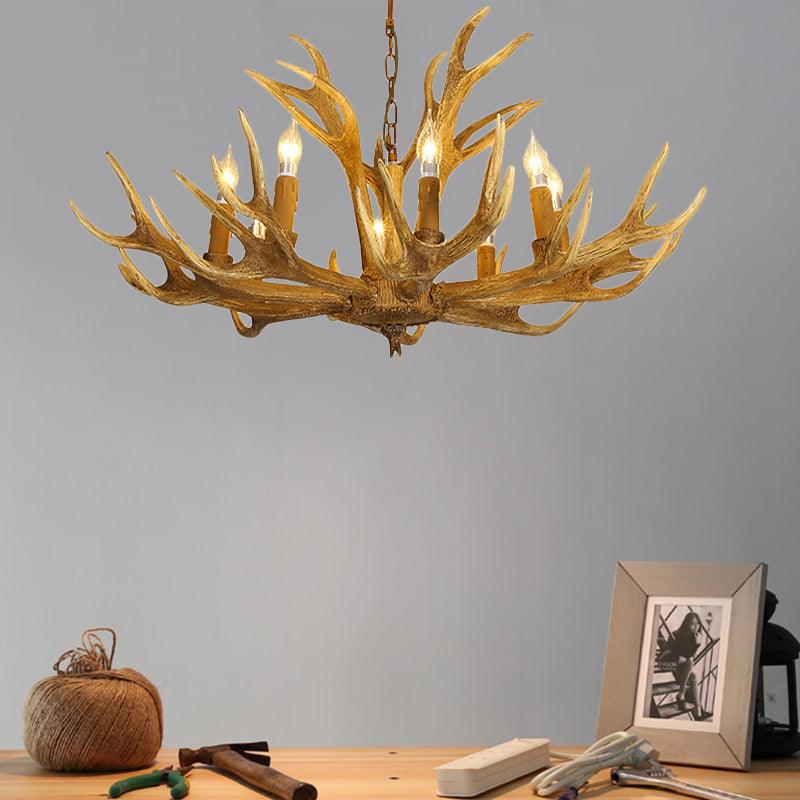 Deer Antler Resin Pendant Lighting Traditional Chandelier - Rebooters