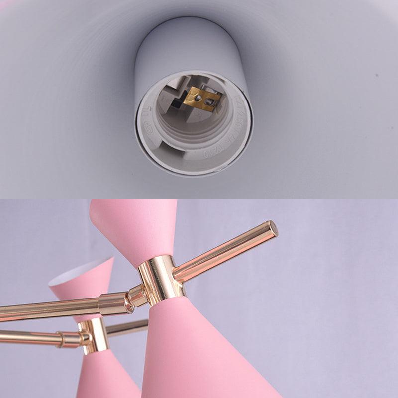 Bedroom Horn Shape Hanging Ceiling Lamp Modern 6 Lights Chandelier - Rebooters