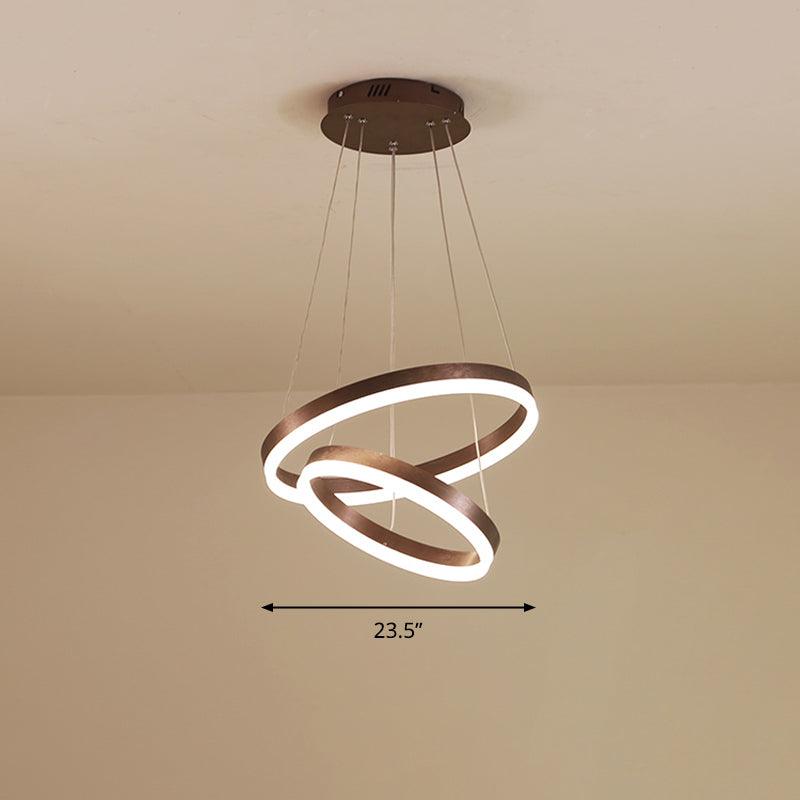 Acrylic Loop Shaped Chandelier Minimalist Elegant Coffee Light - Rebooters