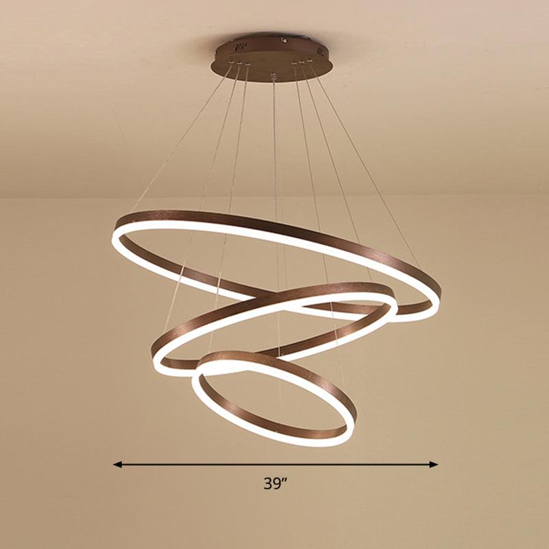 Acrylic Loop Shaped Chandelier Minimalist Elegant Coffee Light - Rebooters