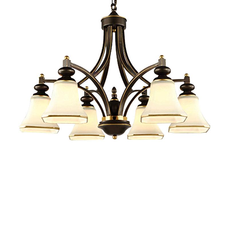 3/5/6 Lights Bell Shade Chandelier Antique Brass Fixture - Rebooters