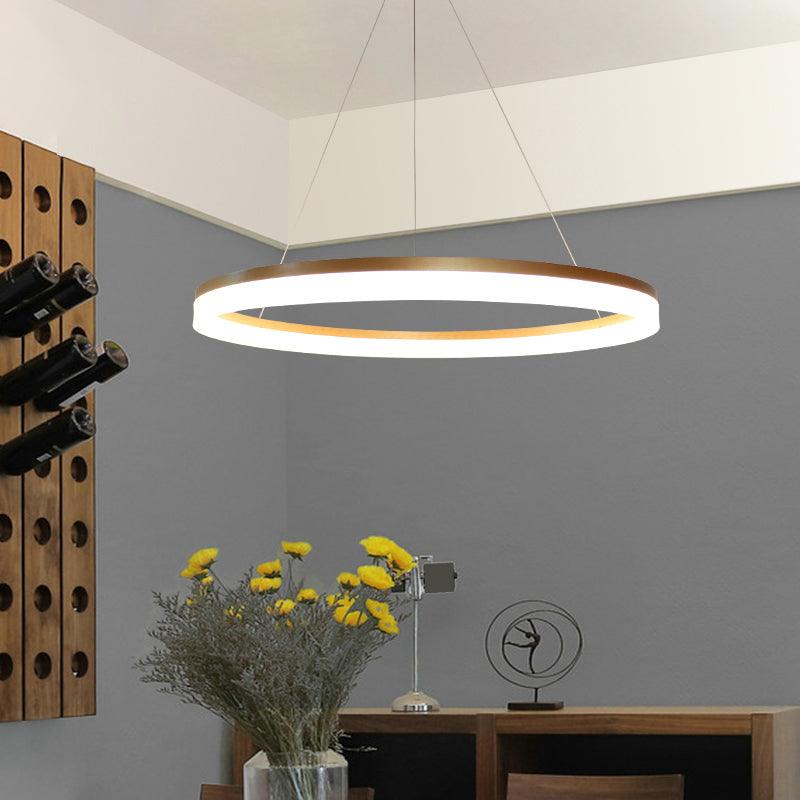 Acrylic Loop LED Ceiling Chandelier Gold Finish Dining Light - Rebooters