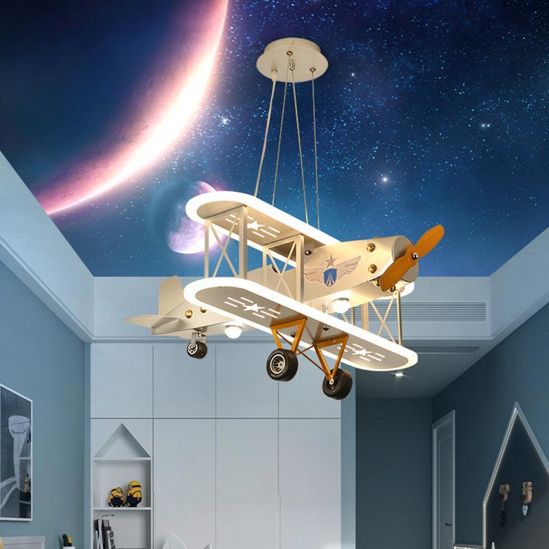 Biplane Acrylic Suspension Light Creative LED Chandelier for Boys Room - Rebooters