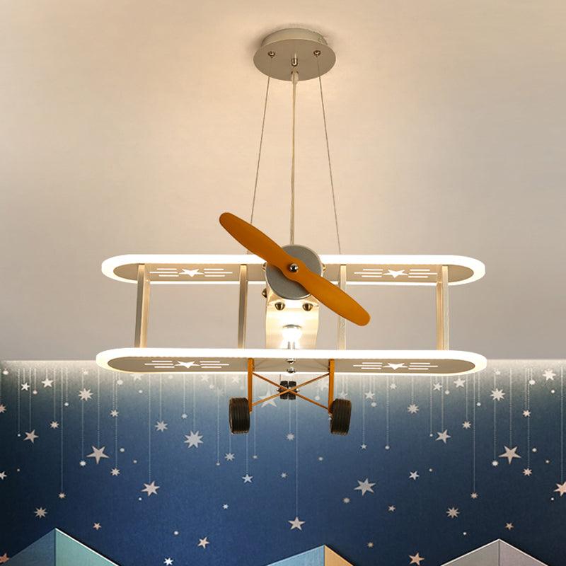 Biplane Acrylic Suspension Light Creative LED Chandelier for Boys Room - Rebooters