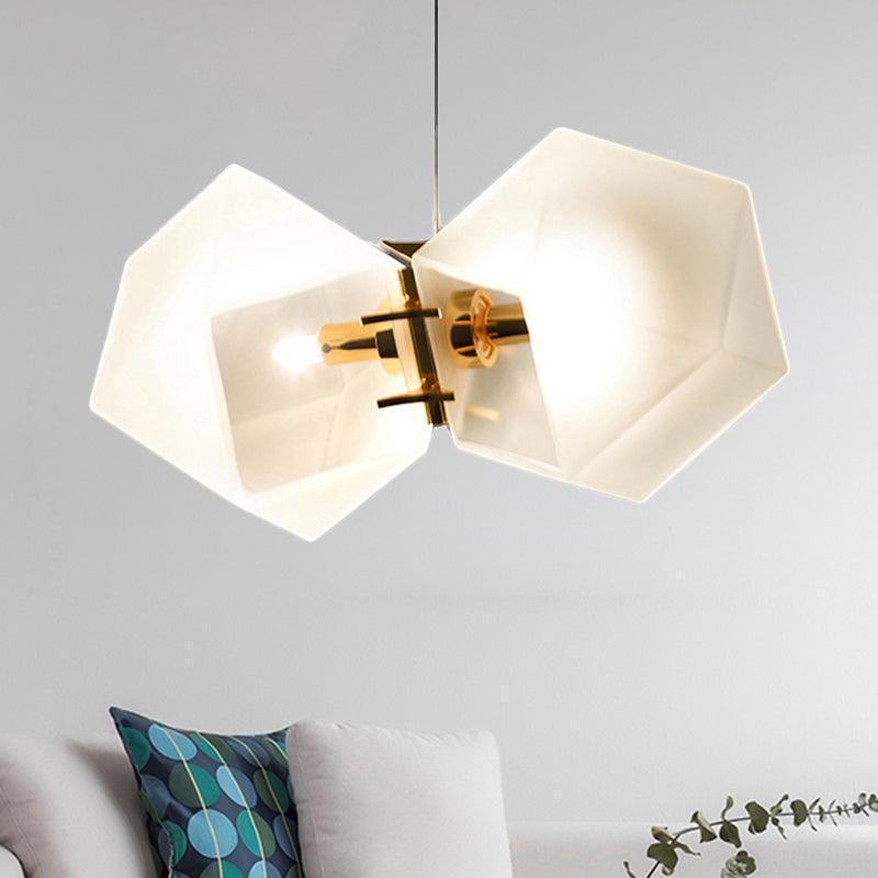 2/4/6 Lights Living Room Chandelier with Geometric Shade - Rebooters