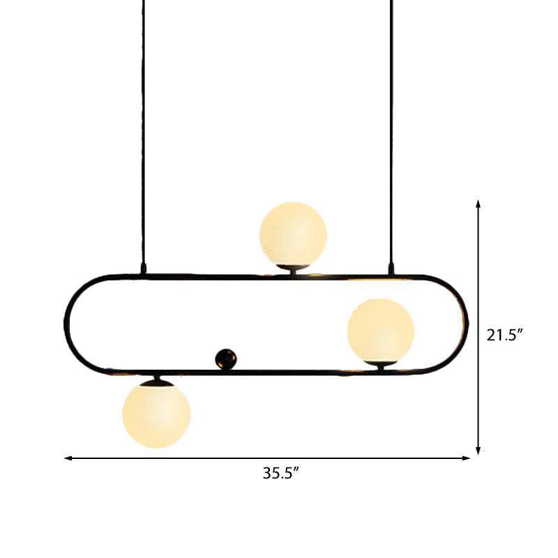 35.5"/47" Wide Global Chandelier Light Black Hanging Lamp - Rebooters