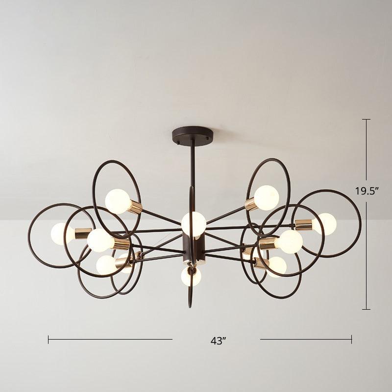 6/8/12-Head Tiered Circle Pendant Chandelier for Living Room - Rebooters