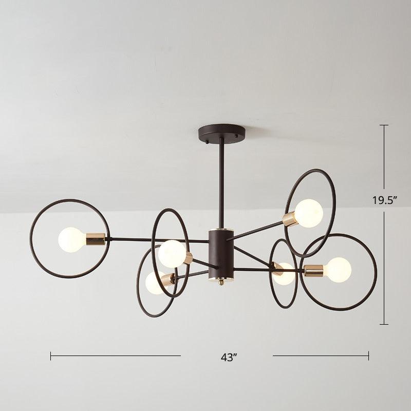 6/8/12-Head Tiered Circle Pendant Chandelier for Living Room - Rebooters