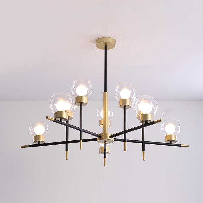 Contemporary Globe Shade Chandelier Multi-Head Metal Pendant Lamp - Rebooters