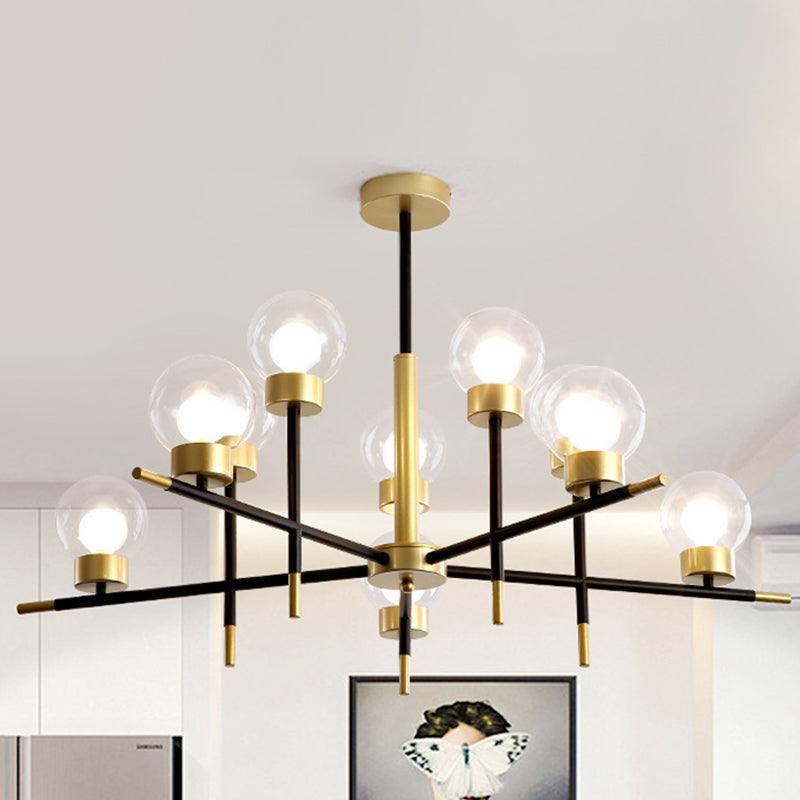 Contemporary Globe Shade Chandelier Multi-Head Metal Pendant Lamp - Rebooters