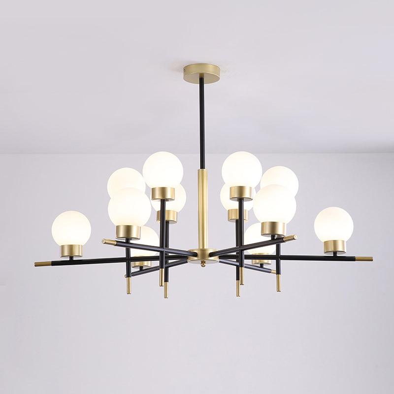 Contemporary Globe Shade Chandelier Multi-Head Metal Pendant Lamp - Rebooters