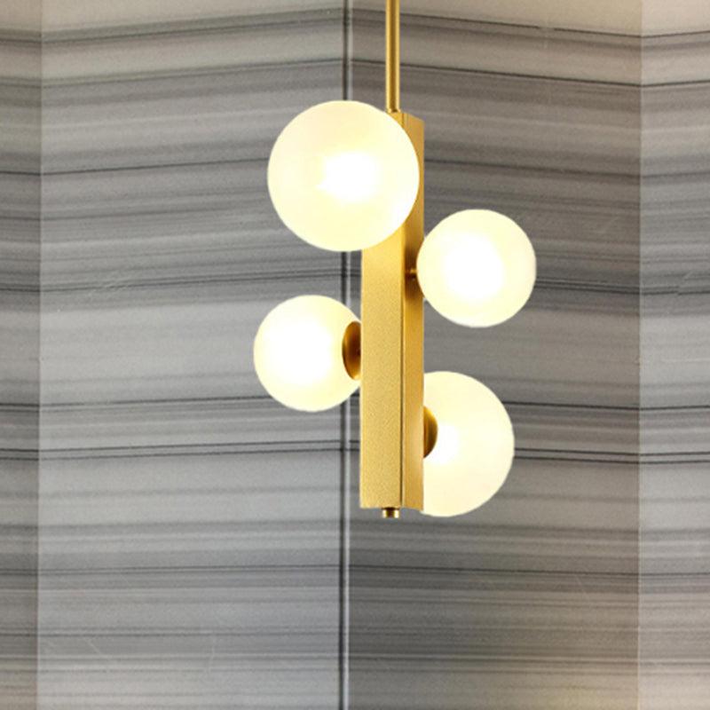 4/8 Lights Gold Linear Suspension Light Modern Chandelier - Rebooters