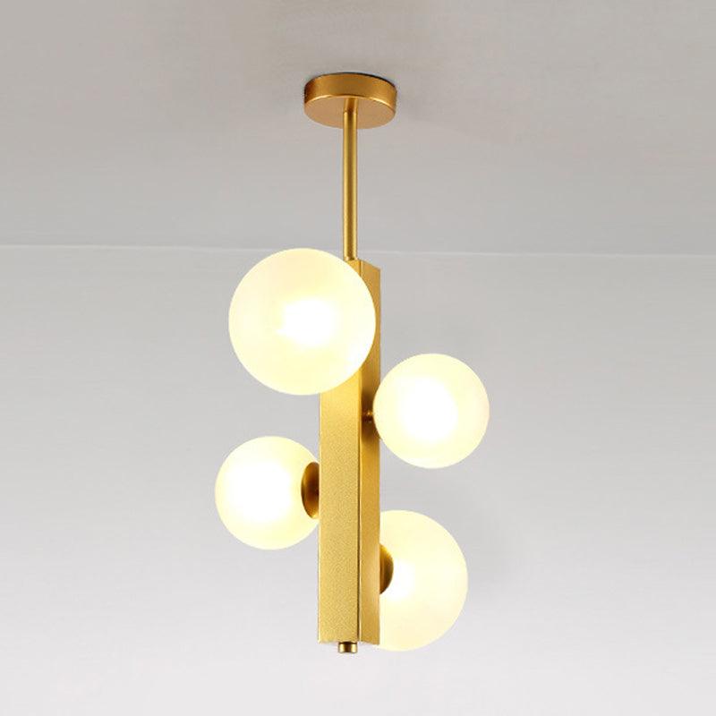 4/8 Lights Gold Linear Suspension Light Modern Chandelier - Rebooters