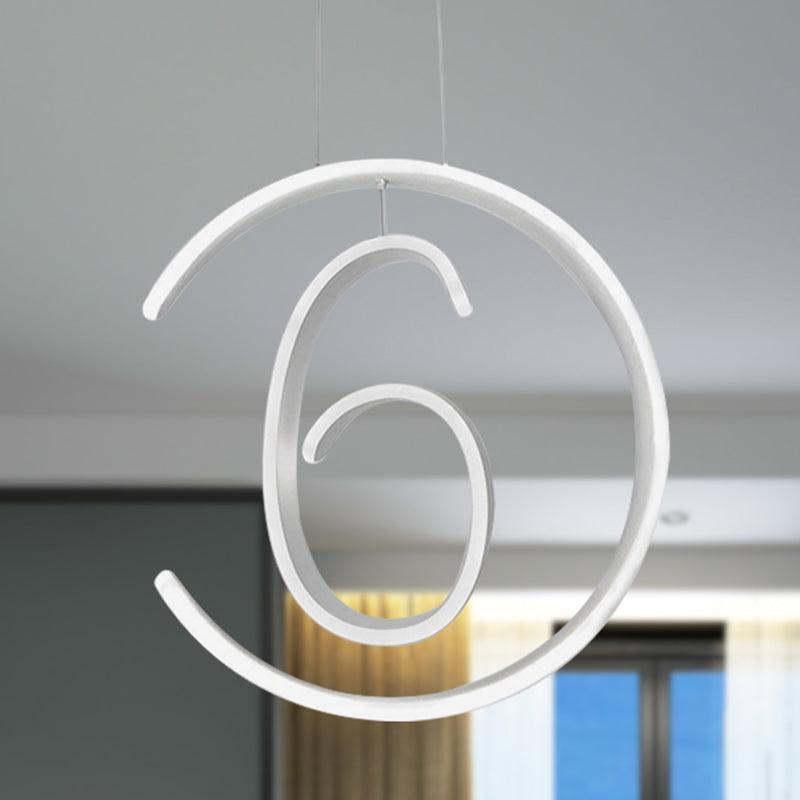 6/7/8-Shaped Drop Pendant Simple Acrylic White Chandelier - Rebooters