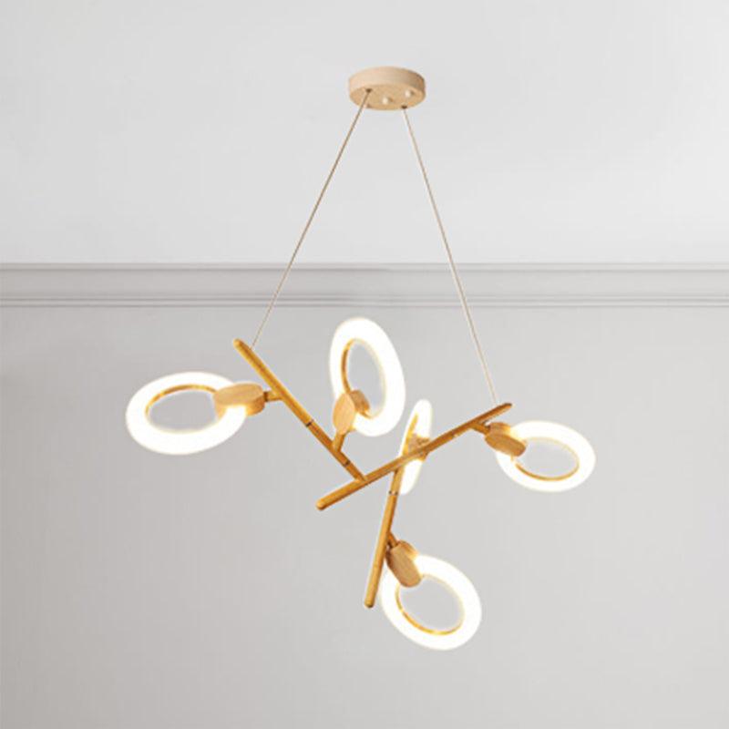 3/5/6 Lights Kitchen Ceiling Light with Branch Acrylic Shade - Rebooters