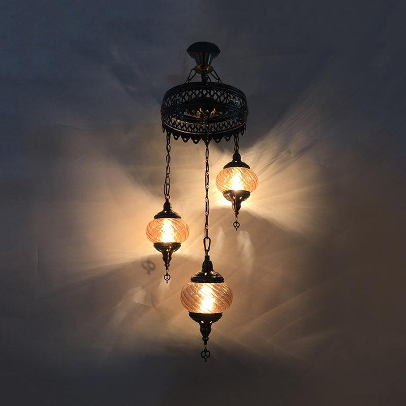 3/5/7 Bulbs Coffee House Hanging Chandelier Retro Bronze Ceiling Pendant Light - Rebooters